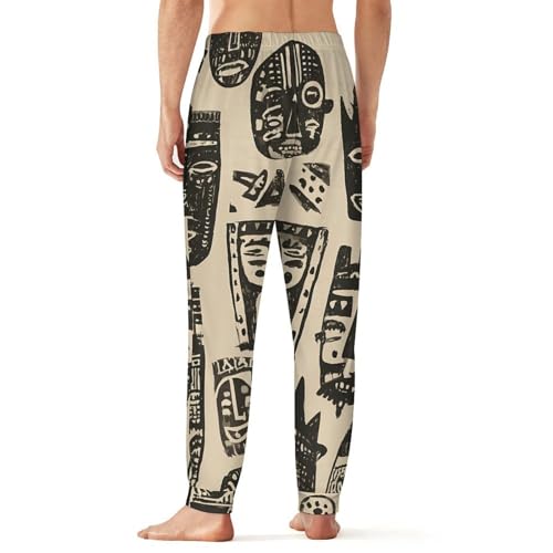 African Tribal Masks Men's Pajama Pants Lounge Pant Sleepwear PJ Bottoms2