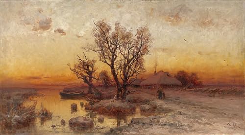 Poster Juli Julievich Klever : tableau toile coucher de soleil 60x90cm