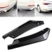 RUNGAO 2Pcs Car Universal Rear Bumper Lip Diffuser Splitter Canard Protector Black