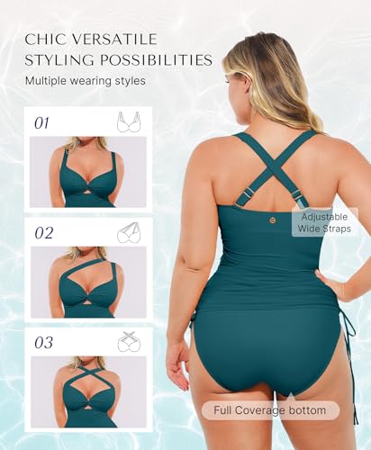 Image of SHAPELLX Tummy Control One Piece Swimsuit with Mesh Wrap Skirt Swim Dress