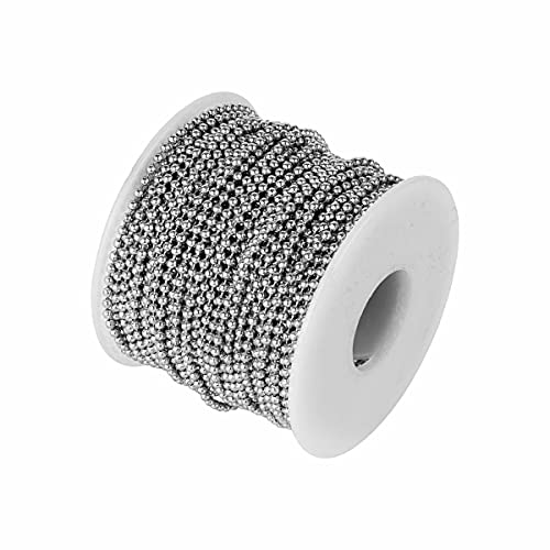Ball Chain Number 6 Ball Chain - Aluminum Bead Chain - 100-Foot Spool - 1/8 Inch in Diameter - Lightweight and Rust Resistant