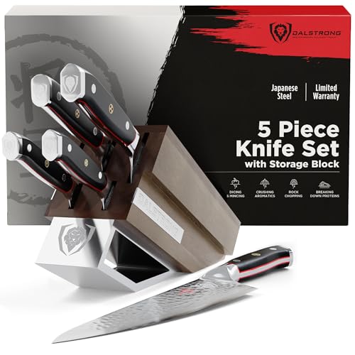 Dalstrong 5-Piece Kitchen Knife Set Block