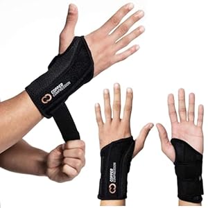 Copper Compression Advanced Wrist Brace – Copper Infused Adjustable Orthopedic Support Splint for Pain, Carpal Tunnel, Arthritis, Tennis Elbow, Tendinitis, RSI, Ganglion Cyst for Men Women Right L/XL