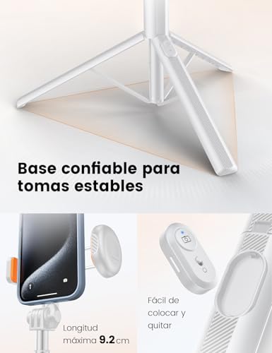 Miniatura 3 de ANXRE 180cm Trípode para Movil con Control Remoto,NT79 Palo Selfie Monopies | Extensible, Alto y Portátil para Viajes/Grabación de Vídeo/Filmación, Compatible con iPhone/Samsung/GoPro/Cámara