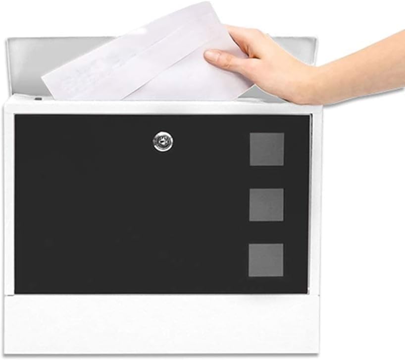 HBJWOV Mailboxes Designer Locking Medium Capacity Galvanized Steel, Wall-Mount Mailbox