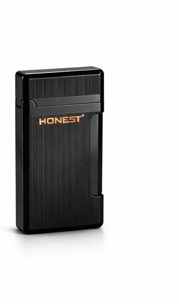 Premium Black Honest Pocket Lighter Men, Lighter Cigarette Pocket, Windproof & Jetflame,Metal Lighter Refillable-image-18