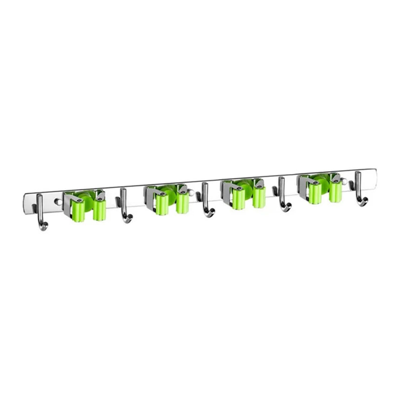 Zguouzantye Green 4 Stainless Steel Broom Mop Hook Holder