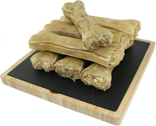 GUSTO PETS Kauknochen für Hund mit Strauß 12 cm - 100% Natürlicher Hundeknochen, leicht verdaulicher Protein-Snack, Ergänzungsfuttermittel für Hunde, ohne Zusatzstoffe, Hergestellt in der EU