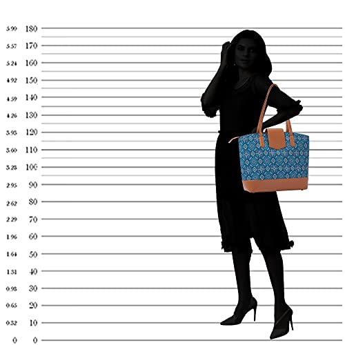 TEAL-BY-CHUMBAK-Womens-Office-Tote-Bag-Stylish-Tote-for-15-inch-Laptop-Professional-Printed-Canvas-Tote-Bag