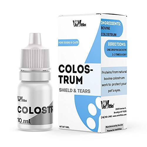 VetVittles Colostrum Shield & Tears - Natural Eye Drops for Dogs and Cats, Made with Colostrum, 10ml
