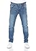 Produktbild riverso Herren Jeans Hose RIVCaspar Slim Fit Jeanshose Used Look Baumwolle Denim Stretch Schwarz Blau Grau w29 w30 w31 w32 w33 w34 w36 w38, Farbe:Dark Blue Denim (M265), Größe:31W / 32L