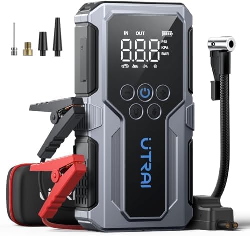 Arrancador de Baterías de Coche con Compresor de Air,UTRAI Arranc...