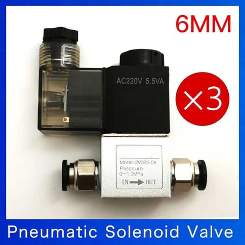 Électrovannes pneumatiques 2V025-08 5V à commutation rapide et étanchéité interne
