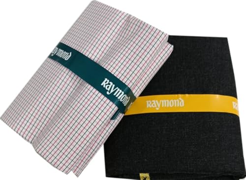 Image of Raymond Premium Unstitched Formal Shirt Fabric, Cotton Blend Stripes, 150 x 150 cm, Regular Fit, Professional Wear Collection