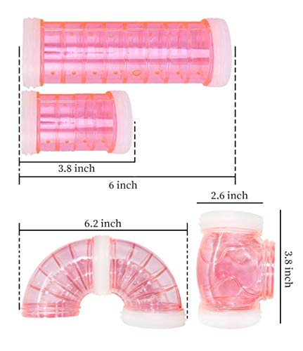 WishLotus Hamster Tubes, Adventure External Pipe Set Transparent MaterialHamster Cage & Accessories Hamster Toys to… - Image 7