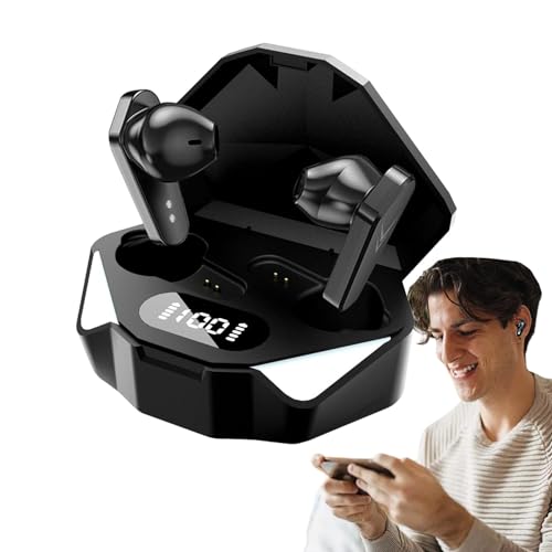 jlceh Auricolari da gioco con microfono wireless, Auricolari da gioco wireless,Auricolari per giochi con audio surround - Auricolari da gioco con cancellazione attiva del rumore, ergonomici e audio