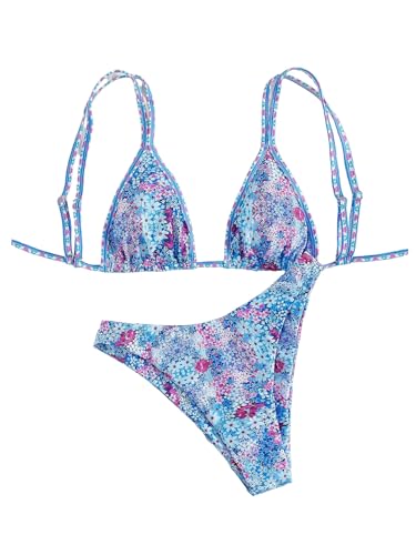 Bikini taille haute GORGLITTER l'alliance du tanga brésilien et du style bohème à fleurs