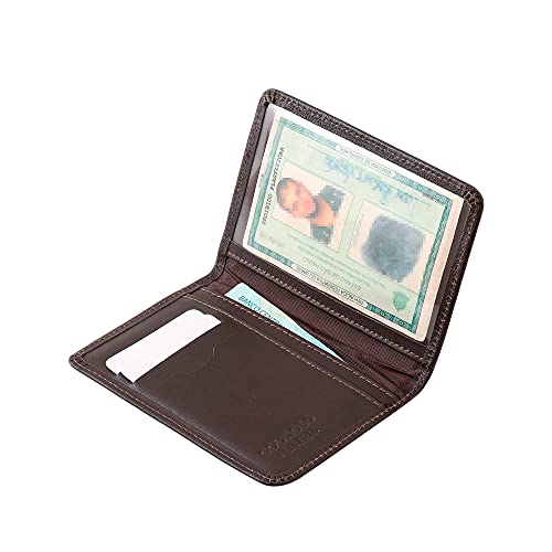 Carteira Masculina Couro Legítimo Rg Documento Veicular Cartões Cédulas Couro50 70C50 (Café)