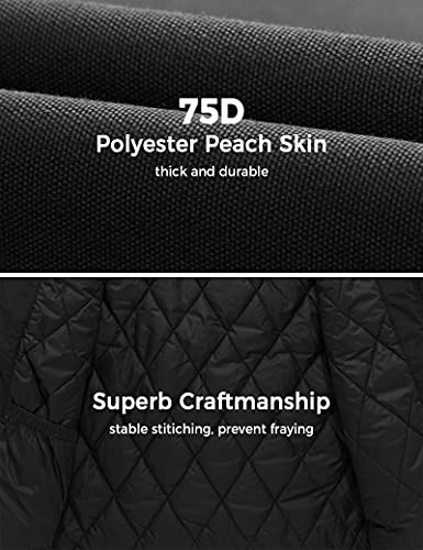 Soularge Men's Big and Tall Winter Water Resistant Hooded Puffer Coat Outerwear (Black,4X) - Image 8