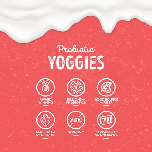 Nature's Garden Probiotic Strawberry Yoggies 21oz (30 x 0.7oz) Pack of 3 - Strawberry Yogurt-Covered Fruit Bites, High Fiber, Real Fruit Pieces, No Artificial Flavors or Colors, On-the-Go Snack for Adults & Kids