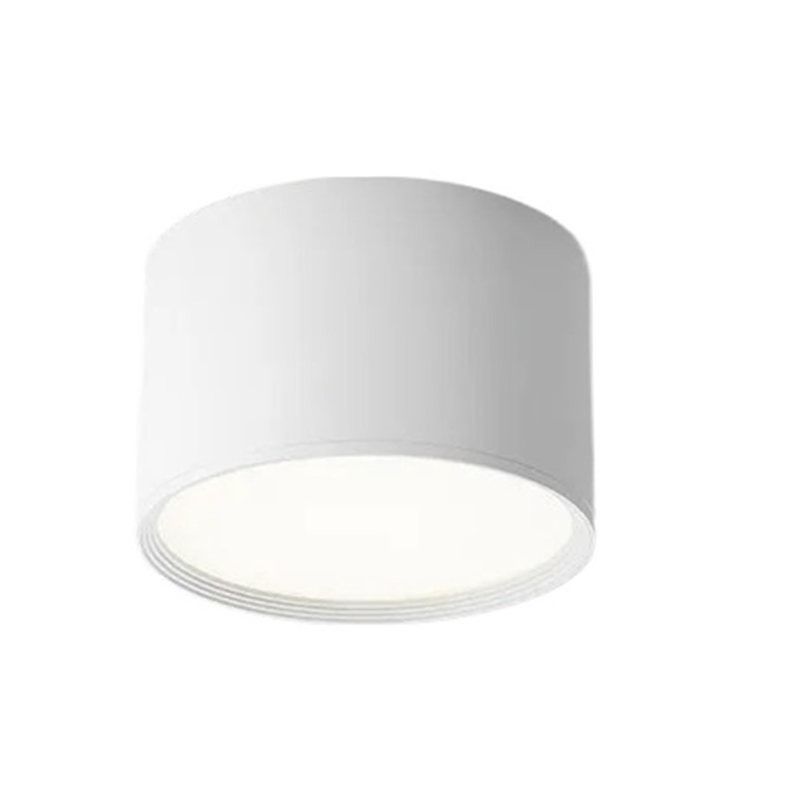 Faretto da incasso ultrasottile da superficie, faretto da soffitto LED rotondo senza foratura, faretto da soffitto for corridoio di ufficio commerciale(Black,4000K,9W Dimmable)