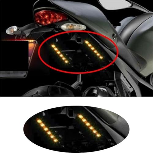 Luces de freno trasero para rutas nocturnas seguras con intermitentes de motocicleta flexibles 2
