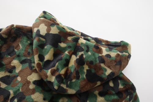 Image of Girls Fleece Robe Boys Hooded Bathrobe Soft Flannel Robe For Kids