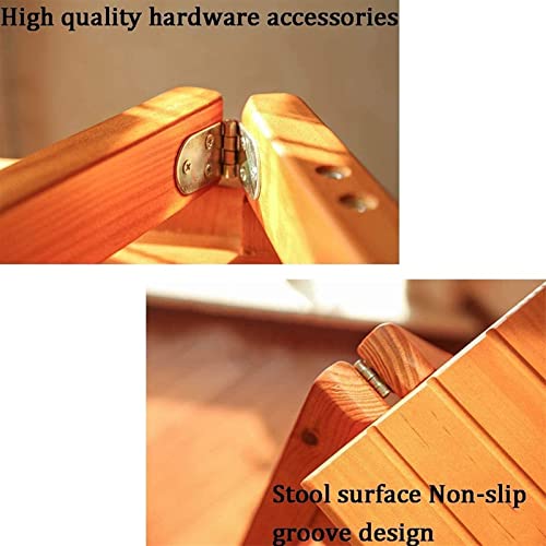 Silla de escalera plegable de madera de 3 escalones para el hogar 5