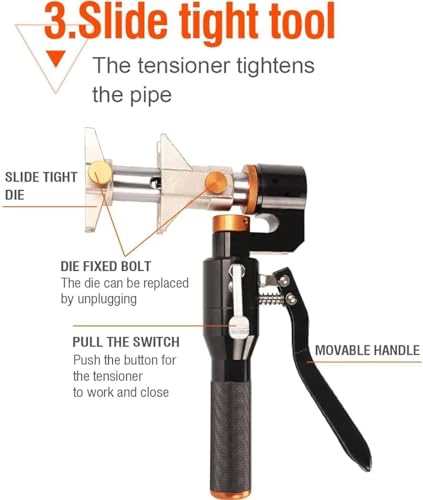 Herramientas hidráulicas de sujeción de tuberías, herramientas de crimpado de tuberías PEX para tuberías PEX de 16-32 mm y tuberías multicapa de 16-25 mm