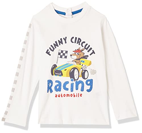 Chicco, Maglietta con Maniche Lunghe in Cotone, Bimbo 0-24, Bianco, 2 Anni