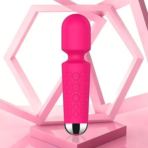 Image of Handheld Cordless Mini Massager, Powerful Quiet with Waterproof, 20 Modes & 8 Speeds Vibration Wand for Back Neck Shoulders, Muscle Soreness Relief & Recovery (Red)