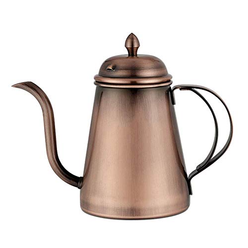 XBR Cafetera De Goteo A Mano Cafetera De Acero Inoxidable Cafetera A Mano Y Regalo De Los Amantes del Café Barista 600 Ml para Bebidas De Té De Café, Etc. (Color : Coffee, Size : 600ml) Cover