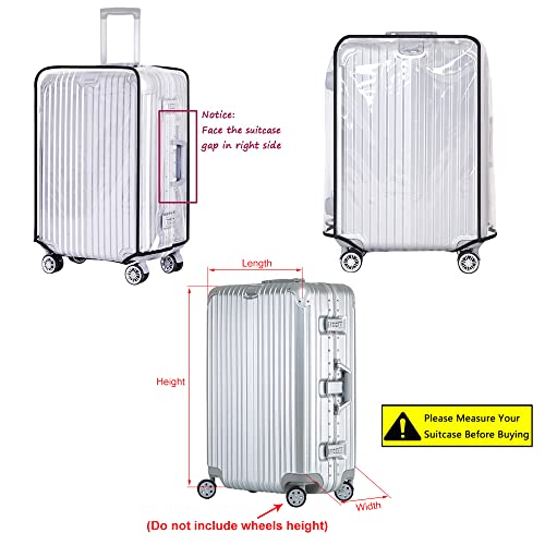 Yotako Clear Pvc Suitcase Cover Protectors 20 Inch Luggage Cover For Wheeled Suitcase (20''(18.90''H X 14.90''L X 9.80''W)) #TOP2