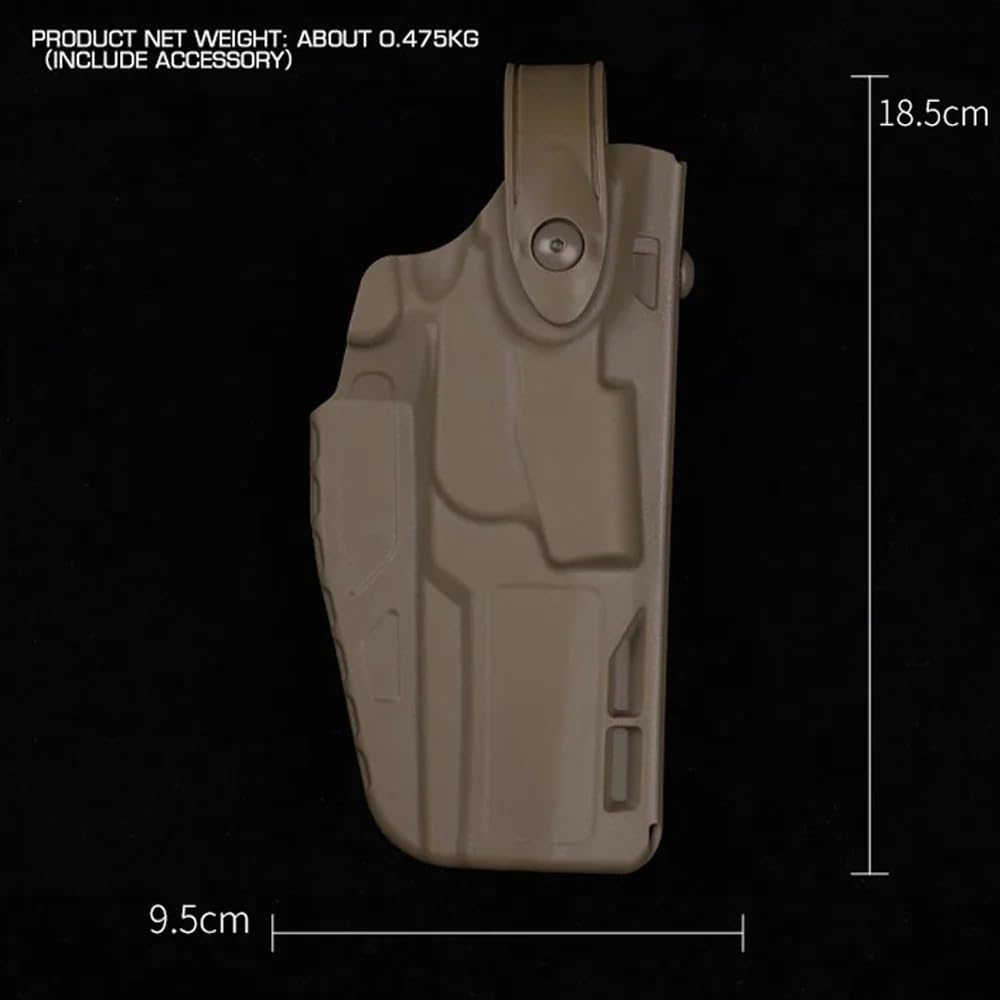 Peminkoo Fondina Tattica P320 Fondina per Pistola da Combattimento Militare da Caccia MK-17/18 Fondina adattata per Sistema Q.LS Kit Cinghia per Coscia Fondina Airsoft