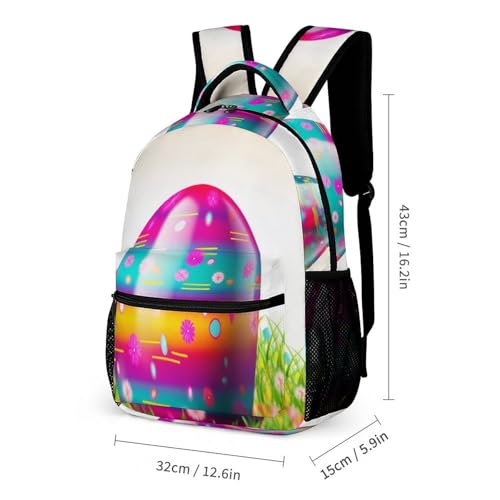 Colorful Easter Egg Backpack for Men Women, Durable Small Backpack Casual Lightweight Daypack for Travel Bag2
