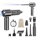 Yejay 20000pa Car Vacuum Cleaner,80000rpm Rechargeable High Power Compressed Air Duster&Air Blower,Portable Cordless Hand Vacuum with Brushless Motor&Washable HEPA Filter for Car, Home Use (Grey)