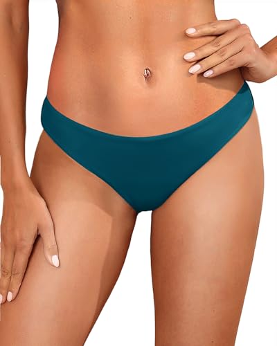 Image of Tempt Me Women Low Rise Bikini Bottoms - Moderate Coverage Bathing Suit Bottoms Low Waisted Swimsuit Bottoms Brief