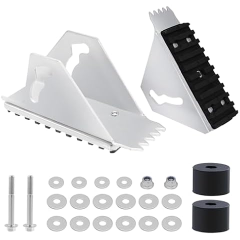 2-Pack Safety Shoe Kit for Extension Ladder, Aluminium Telescopic Ladder Parts Non-Slip Ladder Feet, Swivel Dual Purpose Ladder Feet for Hard and Soft Surfaces Cover