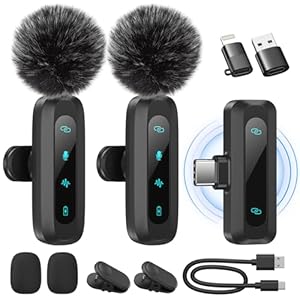 WARM BOX Mini Microphone for iPhone Android Phone – Wireless Lavalier Microphone Plug-Play Mic with Noise Reduction, Auto Pairing, Mute & Reverb for Vlogging,Video Recording,TikTok,YouTube