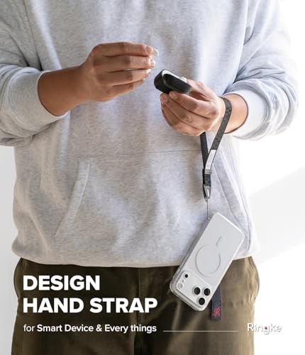 Image of Ringke Hand Strap [Anti Theft & Drop] Multipurpose Adjustable Wrist Lanyard with Easy Release Buckle for iPhone /Galaxy /Pixel Phone Cases, Cameras, etc