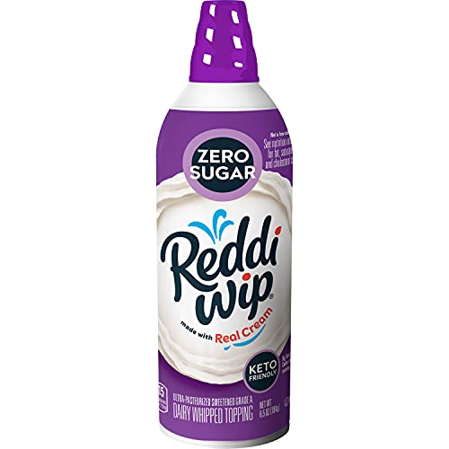 Image of Reddi-wip Zero Sugar Whipped Topping Made with Real Cream, Keto Friendly, 6.5 oz. Spray Can