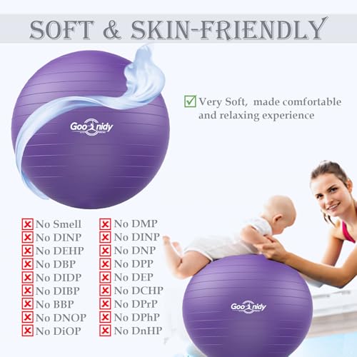 Soft Exercise Ball, Yoga Pregnancy Ball Chair, Pilates Equipment with Pump by Goonidy - Used condition - Image 4