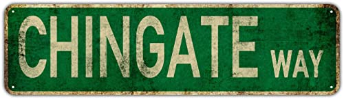 CHINGATE Way Street Sign Slim Tin Sign Room Bar Garage Man Cave Restaurant Shop �I�t�B�X �z�[�� �m�x���e�B �E�H�[���A�[�g 4x16�C���`