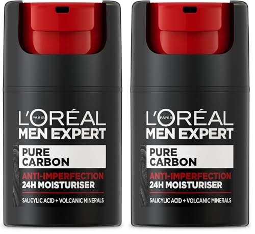 L'Oreal Paris Men Expert Pure Carbon Care Anti-Imperfection Moisturiser (Pack of 2)