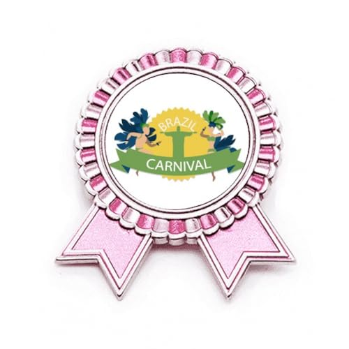 Broche Brésil carnaval rose pour accessoiriser un costume