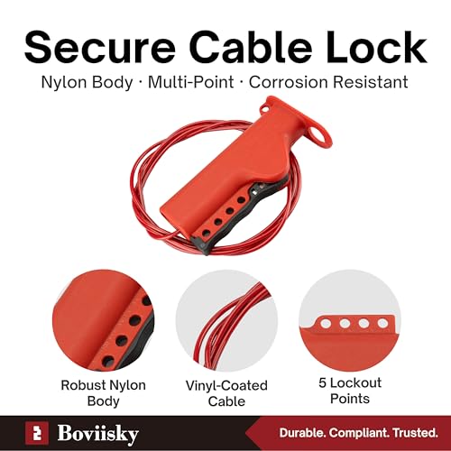 Cable de bloqueo de mano de metal flexible industrial de 8 pies 4