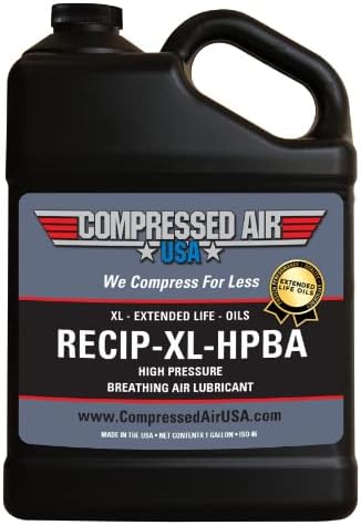 Compressed Air USA Breathing Safe Lubricating Oil for High Pressure Reciprocating Air Compressors - Scuba, SCBA, Medical (1 Gallon)