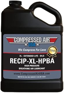 Compressed Air USA Breathing Safe Lubricating Oil for High Pressure Reciprocating Air Compressors - Scuba, SCBA, Medical (1 Gallon)