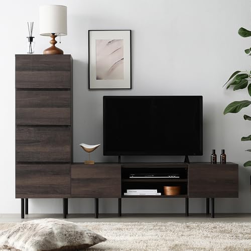 RASIK �e���r�� ���[ 2�_�Z�b�g (�e���r�{�[�h120cm�� + �X�����`�F�X�g4�i) �u���E�� 50�^ �Ή� ���[�{�[�h �r�t�� ���q�l�g�� Stova �X�g�[���@