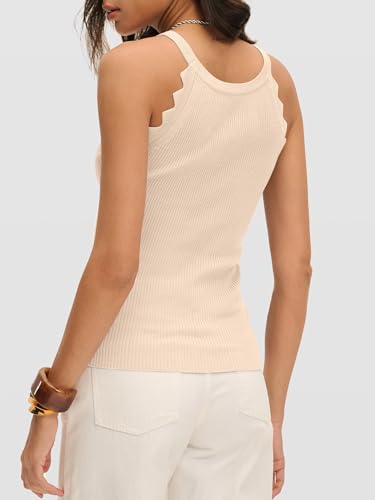 Image of ANRABESS Womens Summer Tank Tops Sleeveless Ribbed Camisole | Spaghetti Strap Cami Sweater, Soft Lightweight, Slim Knit, Casual Beach Vacation Travel Office Clothes, Spring Fall Layering